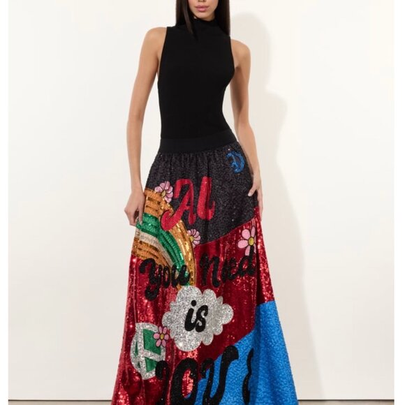 A+O X THE BEATLES TINA BALLGOWN SKIRT New With Tags Never Worn - Picture 2 of 5